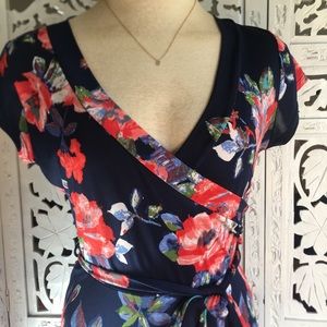 Floral crossover maxi dress